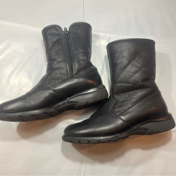 TOE WARMERS CANADA BLACK Leather FUR LINED Zip up Winter BOOTS T08665 WOMEN 7.5M - Picture 13 of 16